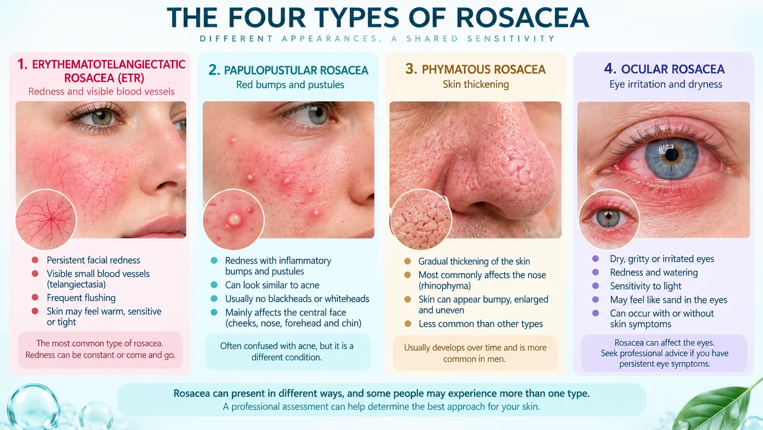 4 types of rosacea